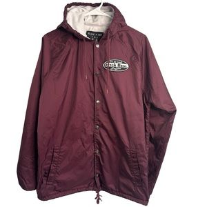 Dutch Bros LARGE VINTAGE ‘It’s All Good’ Snap Up Hoodie Jacket Nylon ‘9…